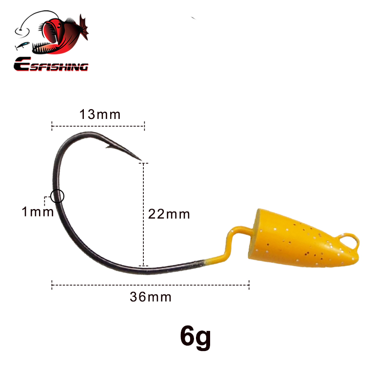 Esfishing ตะขอตะขอเหล็กความแข็ - Fishing Hook Offset บทวิจารณ์และราคา